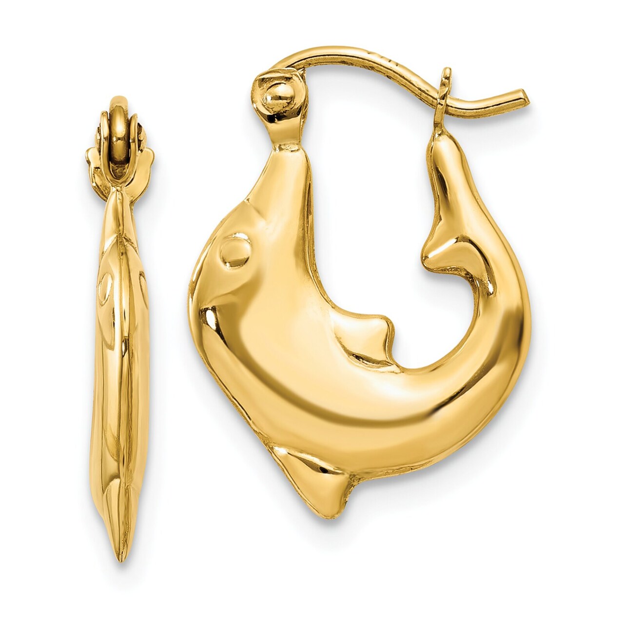 Dolphin hoop earrings deals